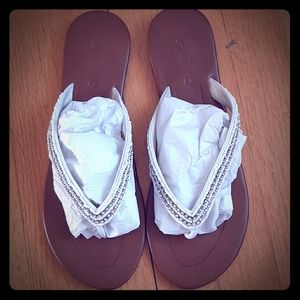 Skemo Crux Rhinestone Thong Flip Flop Sandals